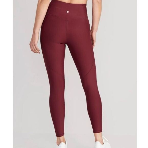 Old Navy High Rise Powersoft Side Pocket 7/8 Leggings (Scarlet Oak) - Small - Picture 3 of 13